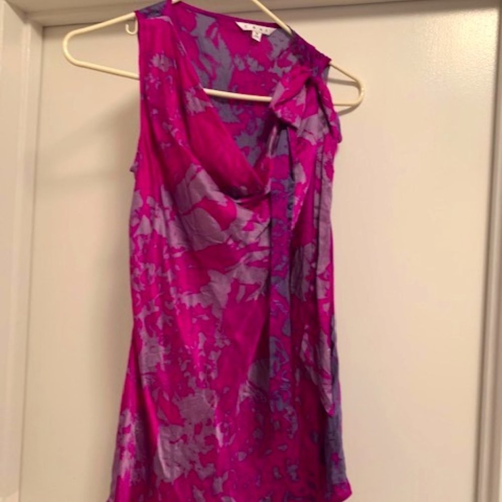 Sleeveless silk blouse